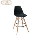 pierna plástica popular barata de madera de haya del amd del asiento para la silla plástica de la barra del restaurante con de alta calidad